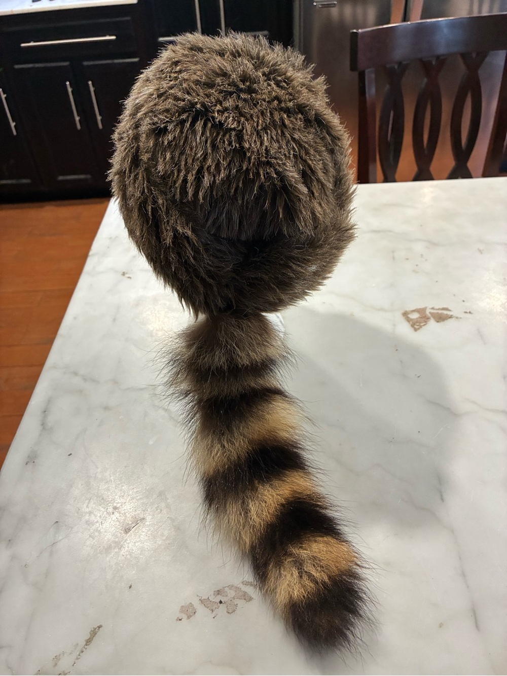 Pawnee Bill's Hat Co faux Racoon tail hat size Large - Picture 2 of 6